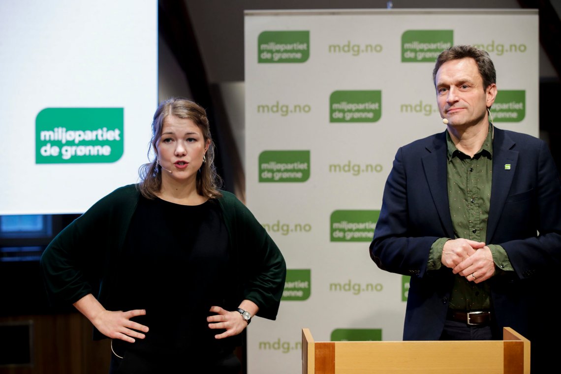 Oslo 20191121.
Stortingsrepresentant Une Bastholm og Arild Hermstad legger fram MDGs (Miljøpartiet De Grønne ) sitt alternative statsbudsjett.
Foto: Vidar Ruud / NTB scanpix Oslo 20191121.
Stortingsrepresentant Une Bastholm og Arild Hermstad legger fram MDGs (Miljøpartiet De Grønne ) sitt alternative statsbudsjett.
Foto: Vidar Ruud / NTB scanpix