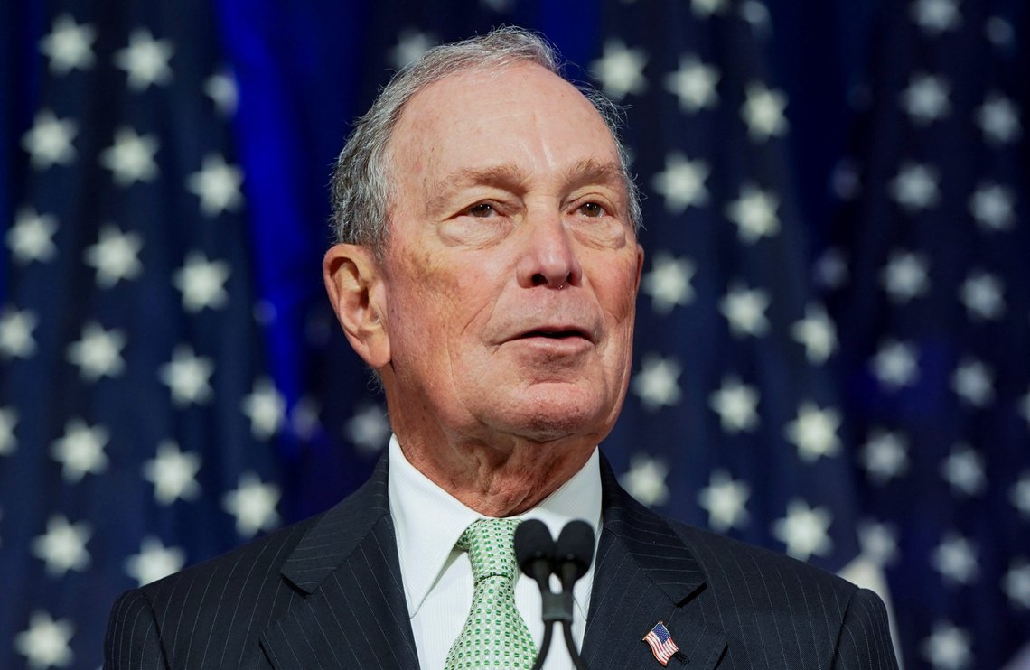 FILE PHOTO: Democratic U.S. presidential candidate Michael Bloomberg addresses a news conference after launching his presidential bid in Norfolk, Virginia, U.S., November 25, 2019. REUTERS/Joshua Roberts/File Photo FILE PHOTO: Democratic U.S. presidential candidate Michael Bloomberg addresses a news conference after launching his presidential bid in Norfolk, Virginia, U.S., November 25, 2019. REUTERS/Joshua Roberts/File Photo