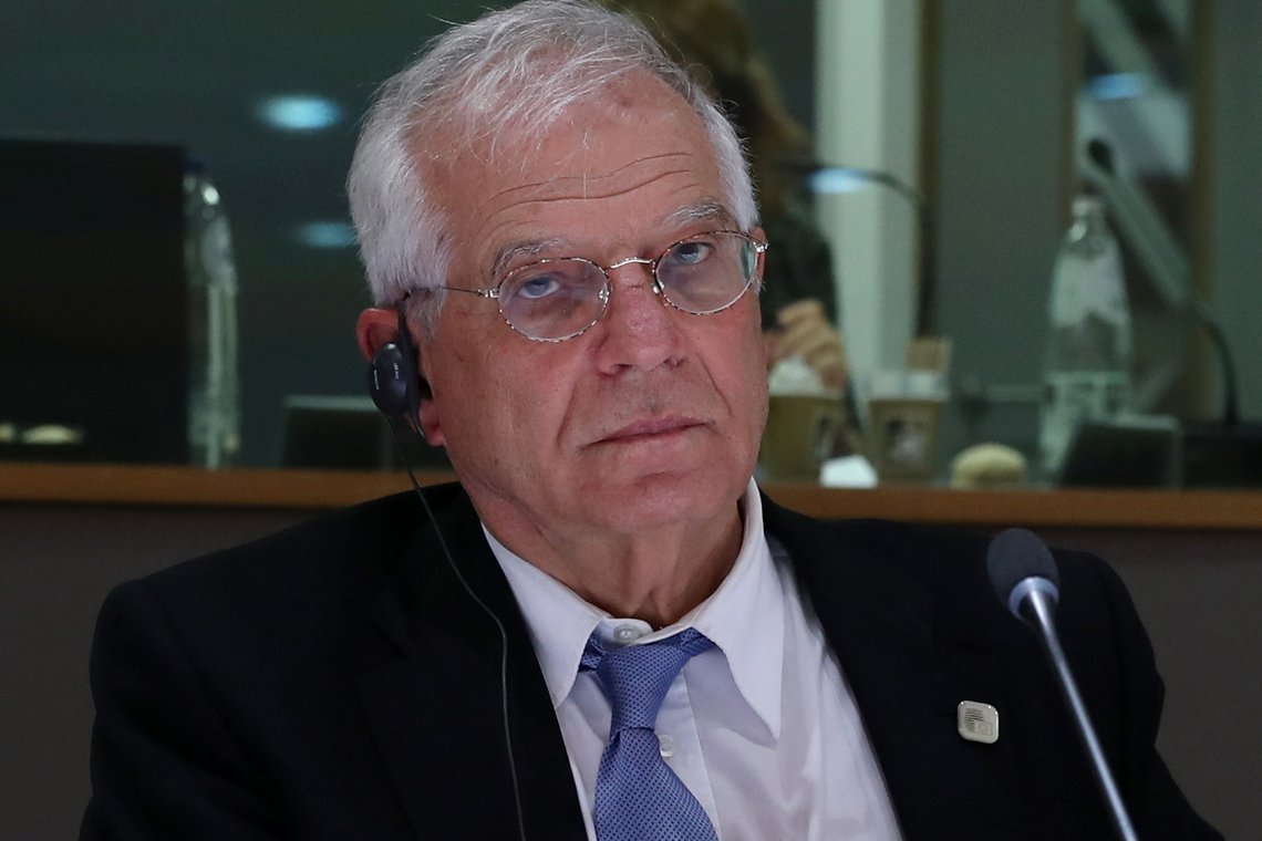High Representative of the European Union Josep Borrell waits before a meeting of the EU-Western Balkans Summit at the EU headquarters in Brussels France February 16, 2020. Aris Oikonomou/Pool via REUTERS High Representative of the European Union Josep Borrell waits before a meeting of the EU-Western Balkans Summit at the EU headquarters in Brussels France February 16, 2020. Aris Oikonomou/Pool via REUTERS