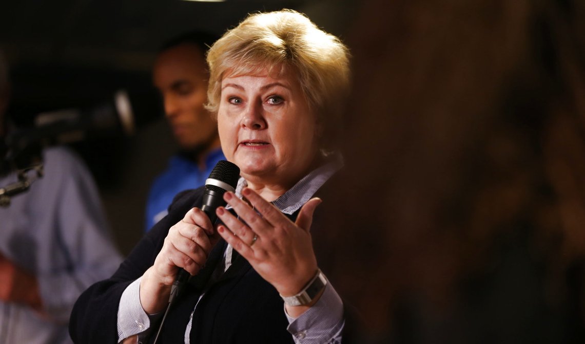 Oslo 20200206.
Statsminister Erna Solberg deltar på Groruddalstinget på Furuset Forum torsdag kveld.
Foto: Ørn E. Borgen / NTB scanpix Oslo 20200206.
Statsminister Erna Solberg deltar på Groruddalstinget på Furuset Forum torsdag kveld.
Foto: Ørn E. Borgen / NTB scanpix
