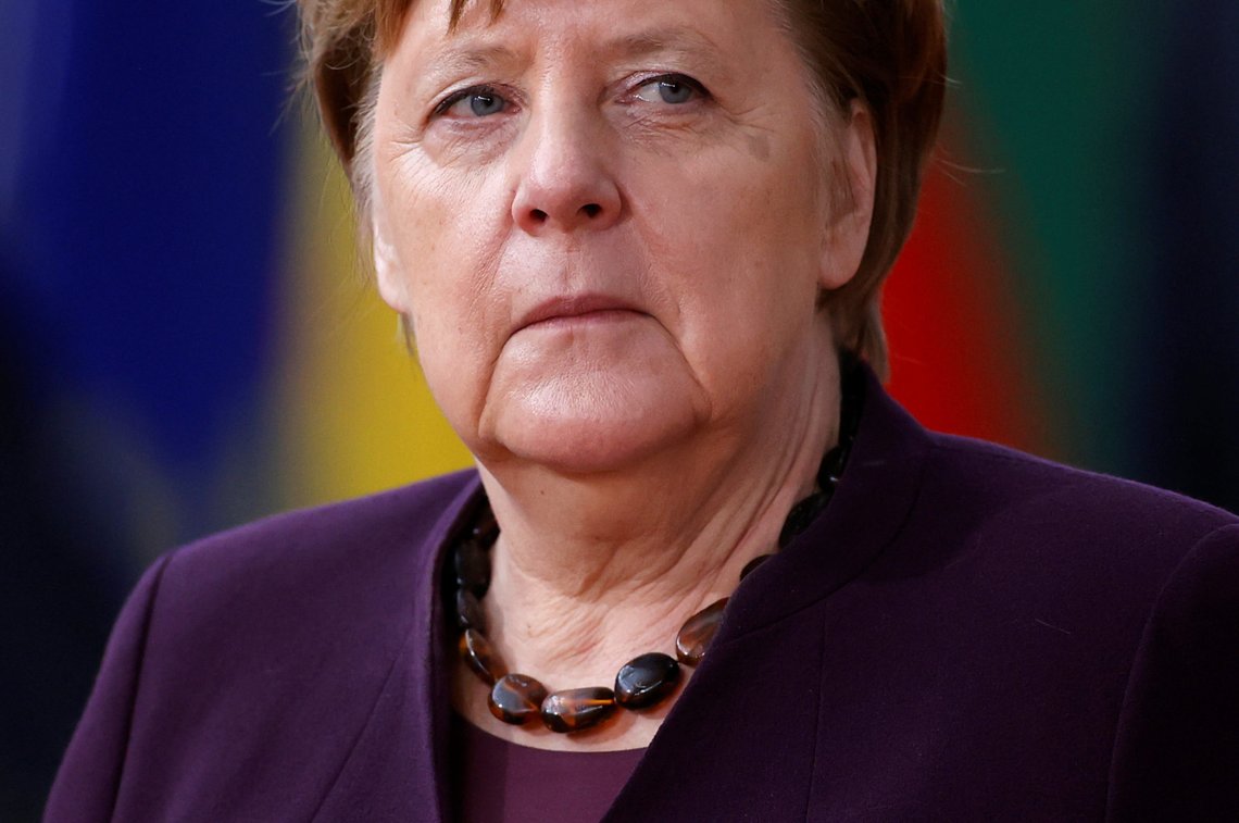 German Chancellor Angela Merkel arrives for the European Union leaders summit in Brussels, Belgium, February 20, 2020. REUTERS/Christian Hartmann German Chancellor Angela Merkel arrives for the European Union leaders summit in Brussels, Belgium, February 20, 2020. REUTERS/Christian Hartmann