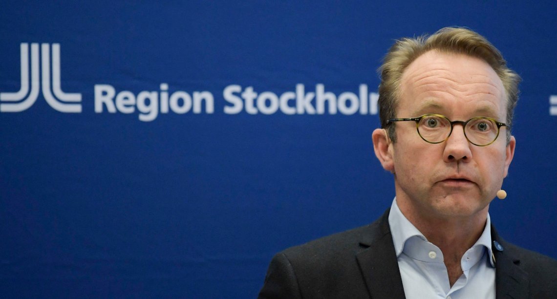 STOCKHOLM, SVERIGE 20200325.
Björn Eriksson hälso- och sjukvårdsdirektör på en pressekonferanse i forbindelse med at tilfeller av korona-smittede har økt kraftig det siste døgnet. Totalt er 37 pasienter døde, av disse 18 det siste døgnet.
Foto: Janerik Henriksson/TT Nyhetsbyrån / NTB scanpix STOCKHOLM, SVERIGE 20200325.
Björn Eriksson hälso- och sjukvårdsdirektör på en pressekonferanse i forbindelse med at tilfeller av korona-smittede har økt kraftig det siste døgnet. Totalt er 37 pasienter døde, av disse 18 det siste døgnet.
Foto: Janerik Henriksson/TT Nyhetsbyrån / NTB scanpix