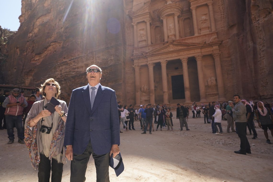 Amman, Jordan 20200304.
Kong Harald og dronning Sonja besøker oldtidsbyen Petra i Jordan onsdag. Det er siste post under det tre dager lange statsbesøket.
Foto: Heiko Junge / NTB scanpix Amman, Jordan 20200304.
Kong Harald og dronning Sonja besøker oldtidsbyen Petra i Jordan onsdag. Det er siste post under det tre dager lange statsbesøket.
Foto: Heiko Junge / NTB scanpix
