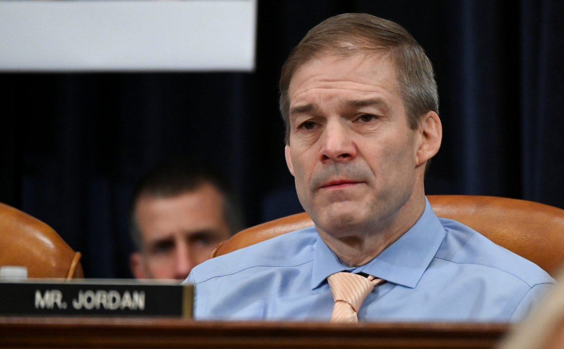 Republican member of the U.S. House Judiciary Committee Rep. Jim Jordan (R-OH) reacts as the committee votes to approve two articles of impeachment against U.S. President Donald Trump and send them on to the full House of Representatives for consideration on Capitol Hill in Washington, U.S., December 13, 2019. REUTERS/Erin Scott Republican member of the U.S. House Judiciary Committee Rep. Jim Jordan (R-OH) reacts as the committee votes to approve two articles of impeachment against U.S. President Donald Trump and send them on to the full House of Representatives for consideration on Capitol Hill in Washington, U.S., December 13, 2019. REUTERS/Erin Scott