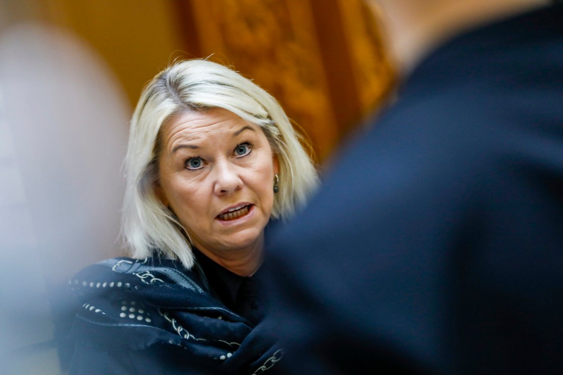 Oslo 20200304.
Justis- og beredskapsminister Monica Mæland (H), før den muntlige spørretimen i Stortinget onsdag.
Foto: Gorm Kallestad / NTB scanpix Oslo 20200304.
Justis- og beredskapsminister Monica Mæland (H), før den muntlige spørretimen i Stortinget onsdag.
Foto: Gorm Kallestad / NTB scanpix