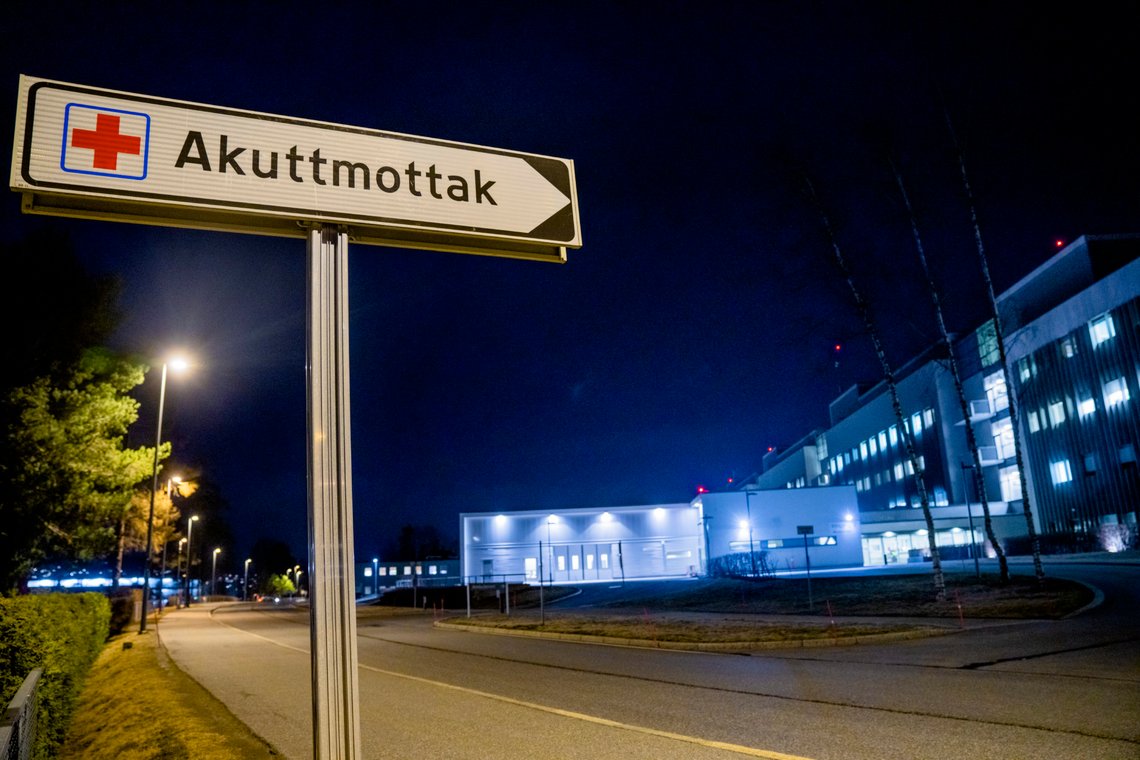 Lørenskog 20200324.
Akuttmottaket til Akershus universitetssykehus (Ahus).
Foto: Stian Lysberg Solum / NTB scanpix Lørenskog 20200324.
Akuttmottaket til Akershus universitetssykehus (Ahus).
Foto: Stian Lysberg Solum / NTB scanpix