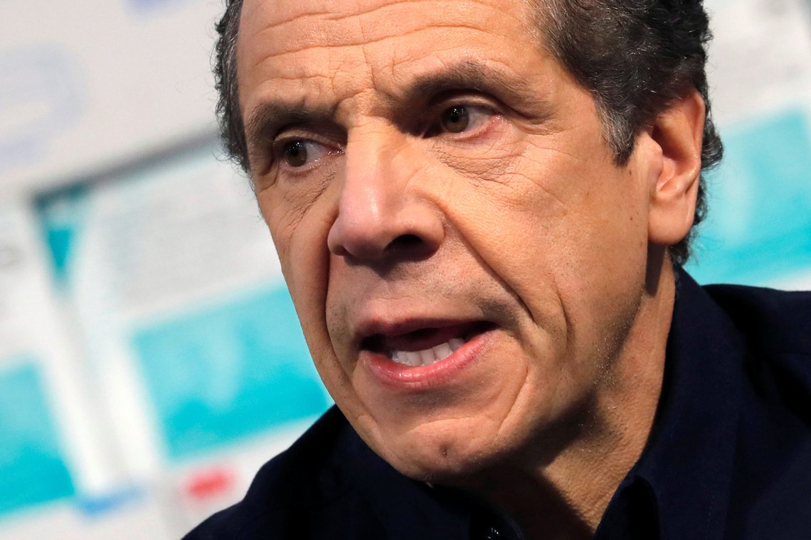 New York Governor Andrew Cuomo speaks during a news conference at the Jacob K. Javits Convention Center which will be partially converted into a temporary hospital during the outbreak of the coronavirus disease (COVID-19) in New York City, New York, U.S., March 24, 2020. REUTERS/Mike Segar New York Governor Andrew Cuomo speaks during a news conference at the Jacob K. Javits Convention Center which will be partially converted into a temporary hospital during the outbreak of the coronavirus disease (COVID-19) in New York City, New York, U.S., March 24, 2020. REUTERS/Mike Segar