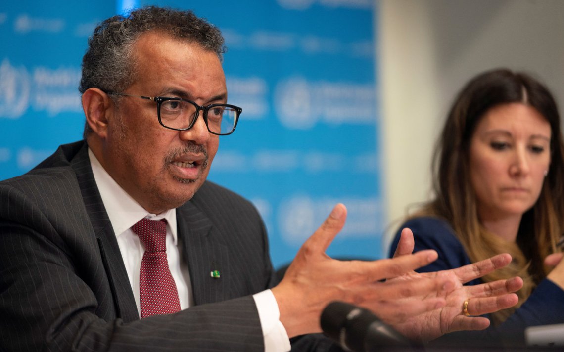 Director-General of World Health Organization (WHO) Tedros Adhanom Ghebreyesus attends a news conference on the outbreak of the coronavirus disease (COVID-19) in Geneva, Switzerland, March 16, 2020. Christopher Black/WHO/Handout via REUTERS ATTENTION EDITORS - THIS IMAGE WAS PROVIDED BY A THIRD PARTY Director-General of World Health Organization (WHO) Tedros Adhanom Ghebreyesus attends a news conference on the outbreak of the coronavirus disease (COVID-19) in Geneva, Switzerland, March 16, 2020. Christopher Black/WHO/Handout via REUTERS ATTENTION EDITORS - THIS IMAGE WAS PROVIDED BY A THIRD PARTY