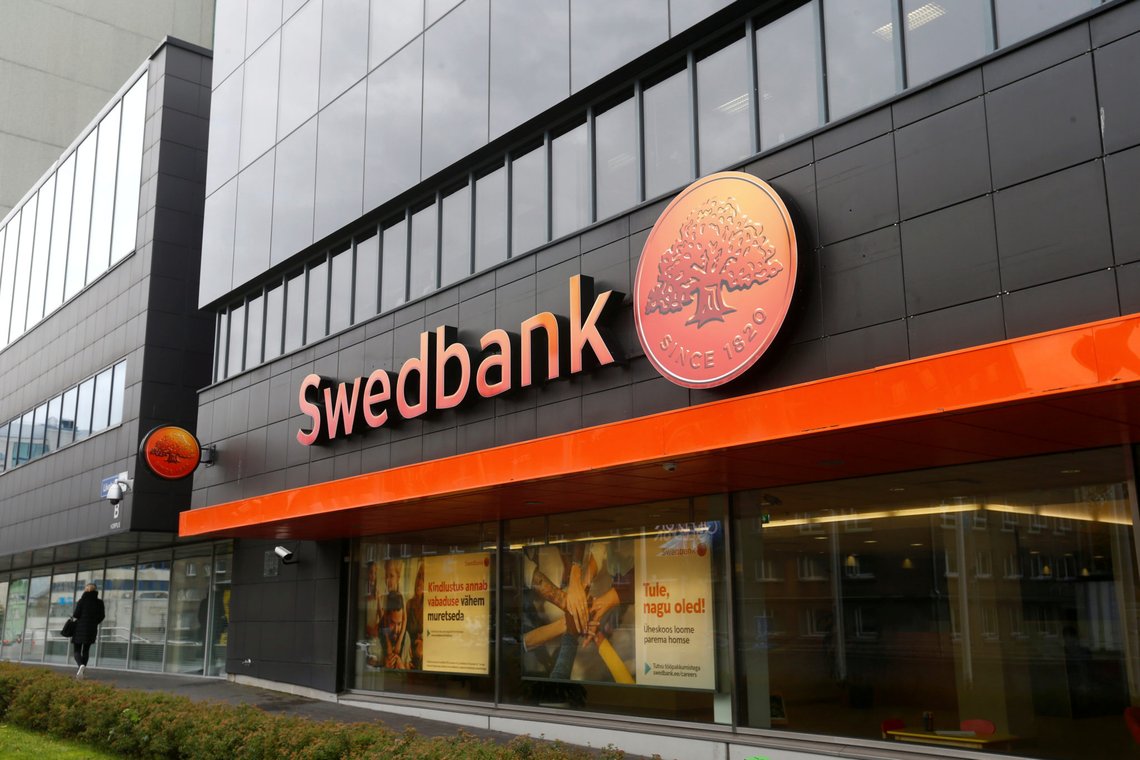 FILE PHOTO: A view of the Swedbank in Tallinn, Estonia October 3, 2019. Picture taken October 3, 2019. REUTERS/Ints Kalnins/File Photo FILE PHOTO: A view of the Swedbank in Tallinn, Estonia October 3, 2019. Picture taken October 3, 2019. REUTERS/Ints Kalnins/File Photo