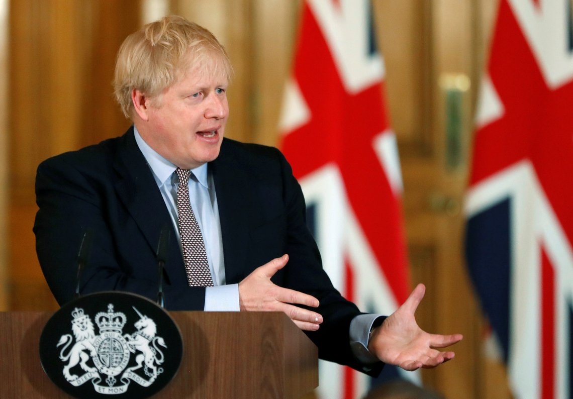 Britain's Prime Minister Boris Johnson, speaks during a news conference on the novel coronavirus, in London, Britain March 3, 2020. Frank Augstein/Pool via REUTERS Britain's Prime Minister Boris Johnson, speaks during a news conference on the novel coronavirus, in London, Britain March 3, 2020. Frank Augstein/Pool via REUTERS