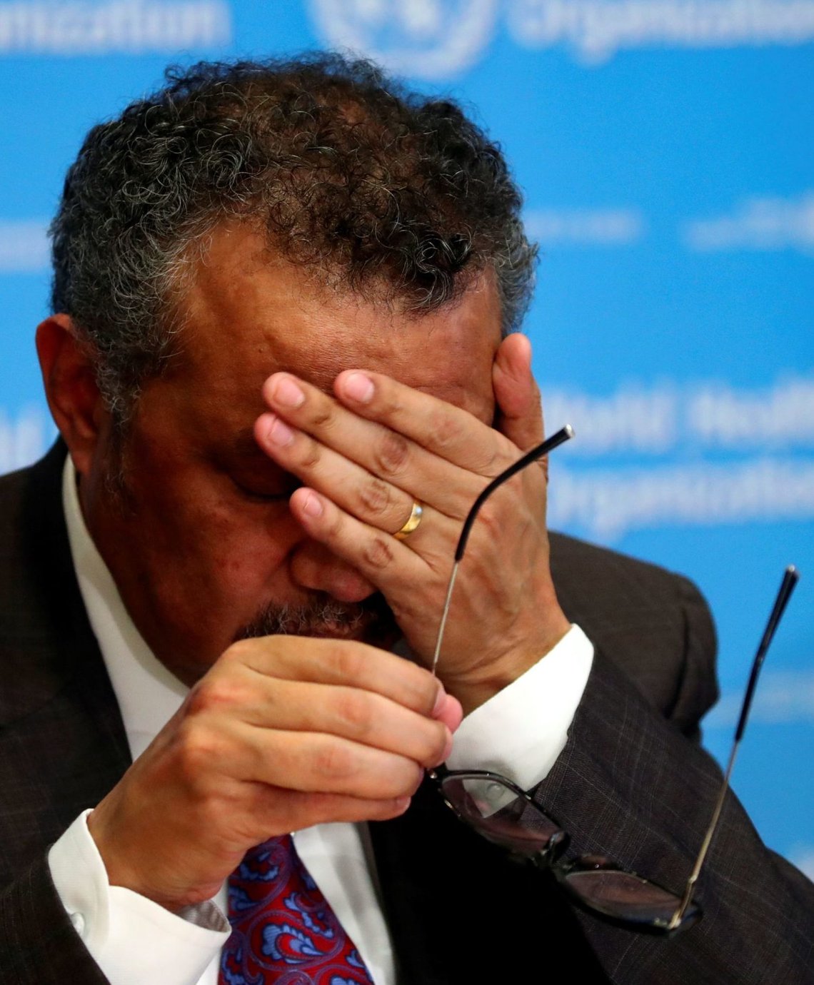 Director General of the World Health Organization (WHO) Tedros Adhanom Ghebreyesus reacts during a news conference on the situation of the coronavirus (COVID-2019), in Geneva, Switzerland, February 28, 2020. REUTERS/Denis Balibouse Director General of the World Health Organization (WHO) Tedros Adhanom Ghebreyesus reacts during a news conference on the situation of the coronavirus (COVID-2019), in Geneva, Switzerland, February 28, 2020. REUTERS/Denis Balibouse