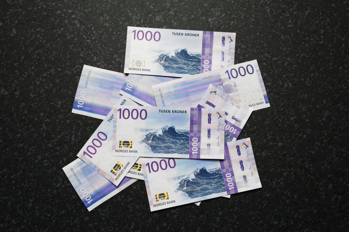 Oslo 20191112.
Torsdag lanserer Norges Bank den nye 1000-kroneseddelen.
Foto: Ole Berg-Rusten / NTB scanpix Oslo 20191112.
Torsdag lanserer Norges Bank den nye 1000-kroneseddelen.
Foto: Ole Berg-Rusten / NTB scanpix