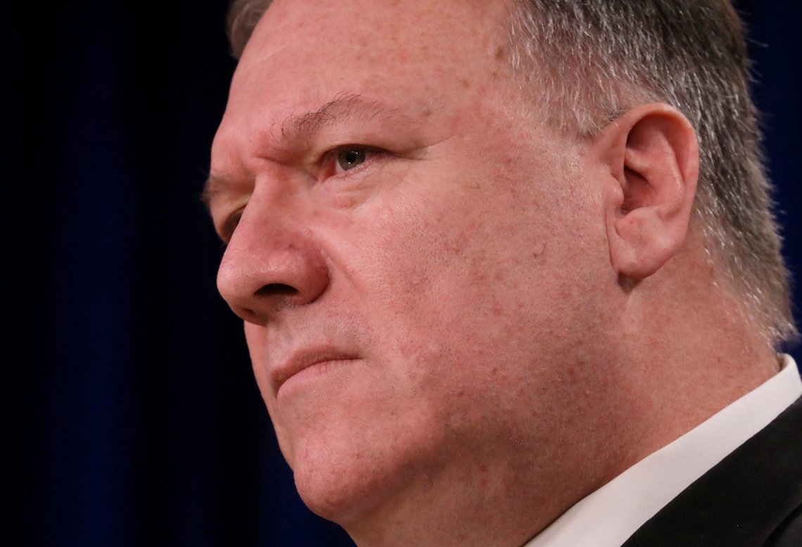 FILE PHOTO: U.S. Secretary of State Mike Pompeo addresses a news conference at the State Department in Washington, U.S., April 7, 2020. REUTERS/Leah Millis/Pool/File Photo FILE PHOTO: U.S. Secretary of State Mike Pompeo addresses a news conference at the State Department in Washington, U.S., April 7, 2020. REUTERS/Leah Millis/Pool/File Photo