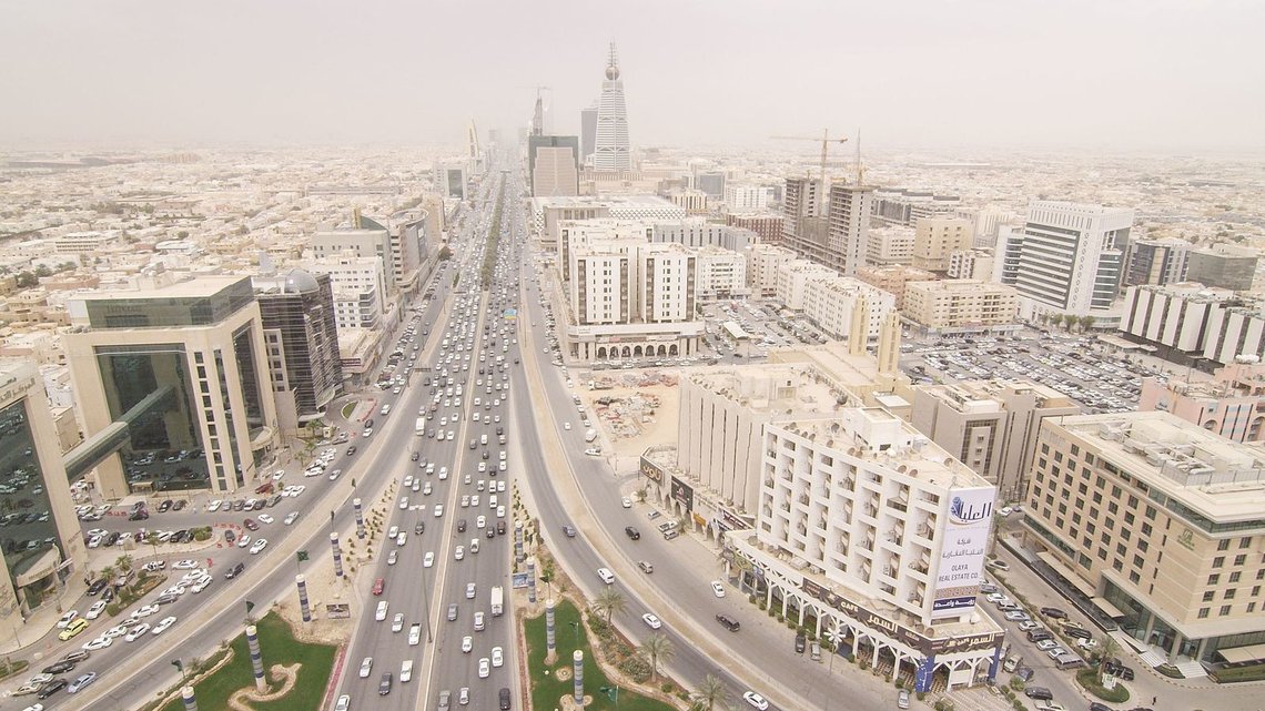 Saudi-Arabias hovedstad Riyadh sett fra luften. Foto: Ville Hyvönen / Wikimedia Commons. Saudi-Arabias hovedstad Riyadh sett fra luften. Foto: Ville Hyvönen / Wikimedia Commons.