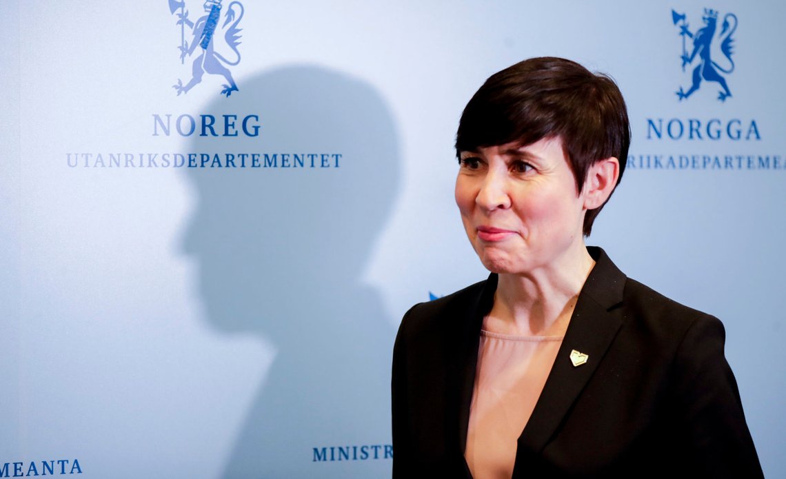 Oslo 20200402.
Pressemøte med utenriksminister Ine Eriksen Søreide etter NATOs utenriksministermøte, som var en videokonferanse.
Foto: Vidar Ruud / NTB scanpix Oslo 20200402.
Pressemøte med utenriksminister Ine Eriksen Søreide etter NATOs utenriksministermøte, som var en videokonferanse.
Foto: Vidar Ruud / NTB scanpix