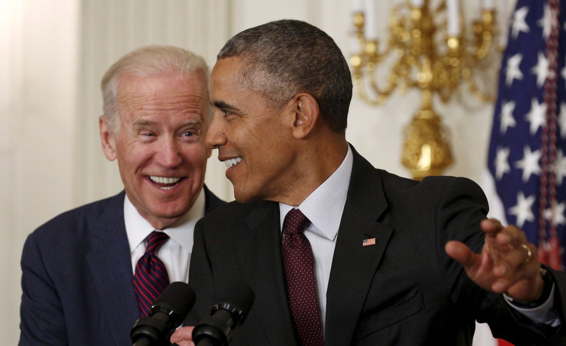 U.S. Vice President Joe Biden reacts to remarks from President Barack Obama during the the Easter Prayer Breakfast at the White House in Washington March 30, 2016.REUTERS/Kevin Lamarque U.S. Vice President Joe Biden reacts to remarks from President Barack Obama during the the Easter Prayer Breakfast at the White House in Washington March 30, 2016.REUTERS/Kevin Lamarque