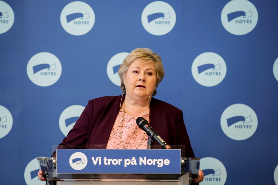 Oslo 20200607.
Statsminister Erna Solbergs innledning på Høyres sentralstyre i Oslo.
Foto: Vidar Ruud / NTB scanpix Oslo 20200607.
Statsminister Erna Solbergs innledning på Høyres sentralstyre i Oslo.
Foto: Vidar Ruud / NTB scanpix