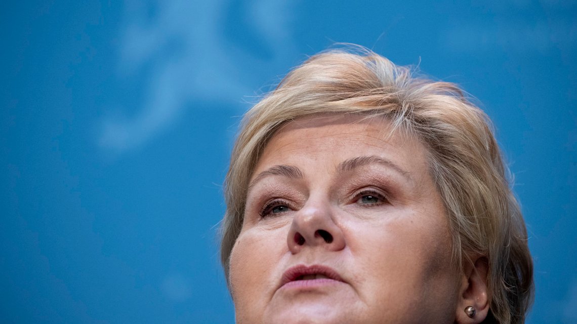 Oslo 20200612.
Statsminister Erna Solberg på pressekonferanse om nye reiseråd og åpning av fleire og aktiviteter i forbindelse med korona-krisa.
Foto: Terje Pedersen / NTB scanpix Oslo 20200612.
Statsminister Erna Solberg på pressekonferanse om nye reiseråd og åpning av fleire og aktiviteter i forbindelse med korona-krisa.
Foto: Terje Pedersen / NTB scanpix