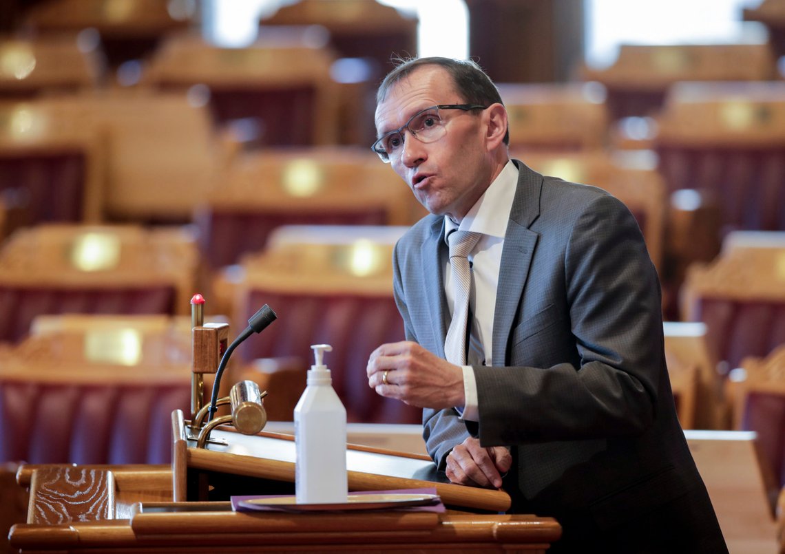 Oslo 20200520.
Espen Barth Eide (Ap) i den muntlig spørretime på stortinget.
Foto: Vidar Ruud / NTB scanpix Oslo 20200520.
Espen Barth Eide (Ap) i den muntlig spørretime på stortinget.
Foto: Vidar Ruud / NTB scanpix