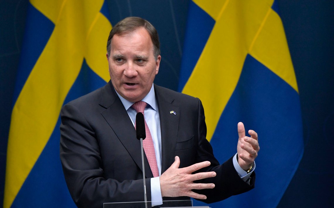 STOCKHOLM, SVERIGE 20200520.
Sveriges statsminister Stefan Löfven under pressetreffet om koronapandemien i Stockholm.
Foto: Janerik Henriksson/TT / NTB scanpix STOCKHOLM, SVERIGE 20200520.
Sveriges statsminister Stefan Löfven under pressetreffet om koronapandemien i Stockholm.
Foto: Janerik Henriksson/TT / NTB scanpix