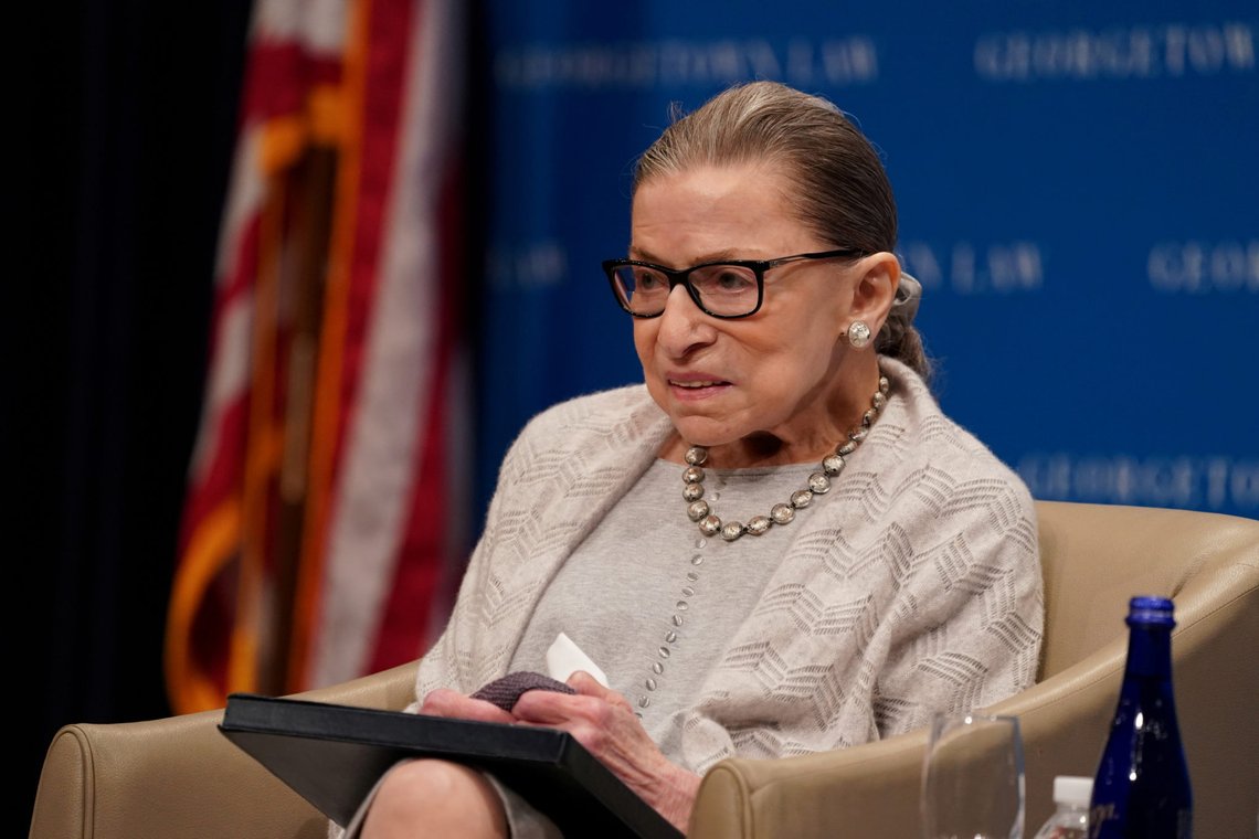 FILE PHOTO: U.S. Supreme Court Justice Ruth Bader Ginsburg participates in a discussion hosted by the Georgetown University Law Center in Washington, D.C., U.S., September 12, 2019. REUTERS/Sarah Silbiger/File Photo FILE PHOTO: U.S. Supreme Court Justice Ruth Bader Ginsburg participates in a discussion hosted by the Georgetown University Law Center in Washington, D.C., U.S., September 12, 2019. REUTERS/Sarah Silbiger/File Photo