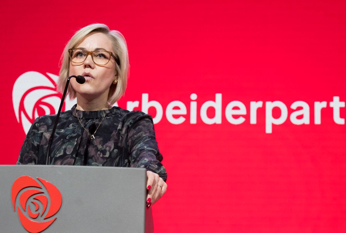 Oslo 20190405.
Ingvild Kjerkol under landsmøtet til Arbeiderpartiet i Folkets Hus i Oslo.
Foto: Terje Pedersen / NTB scanpix Oslo 20190405.
Ingvild Kjerkol under landsmøtet til Arbeiderpartiet i Folkets Hus i Oslo.
Foto: Terje Pedersen / NTB scanpix