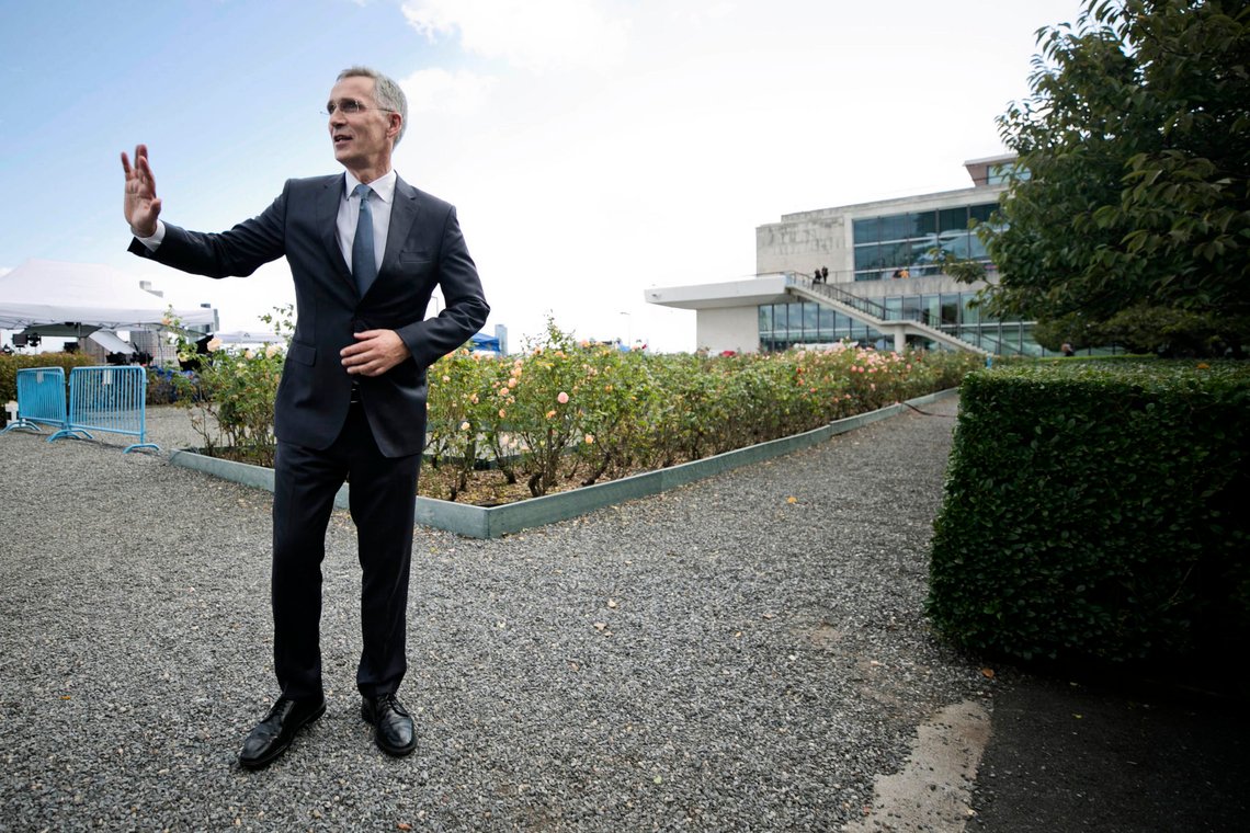 New York, USA 20190924.
Nato's generalsekretær Jens Stoltenberg snakker med media utanfor FN.
Foto: Pontus Höök / NTB scanpix New York, USA 20190924.
Nato's generalsekretær Jens Stoltenberg snakker med media utanfor FN.
Foto: Pontus Höök / NTB scanpix