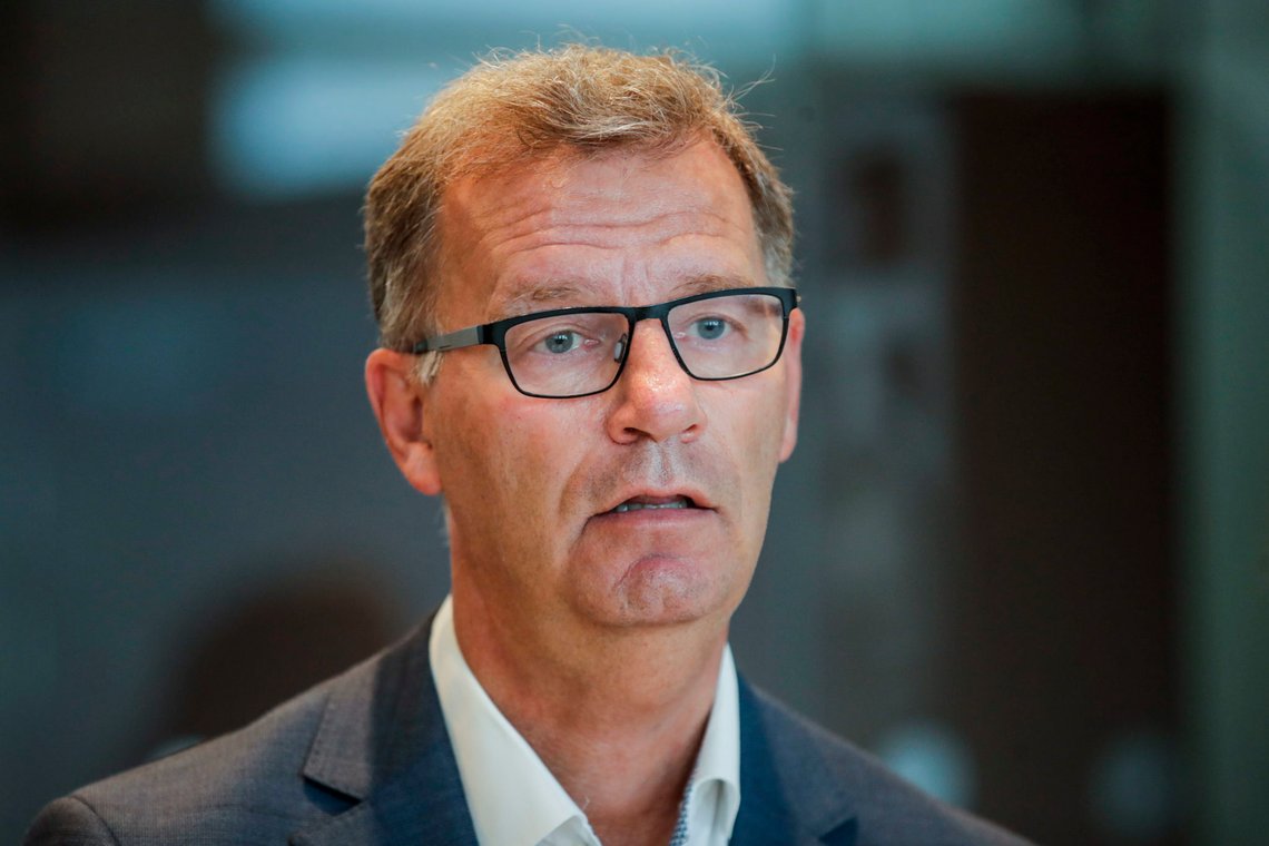 Oslo 20200811.
Helsebyråd Robert Steen under en pressekonferanse i Oslo Rådhus om koronasituasjonen i Oslo.
Foto: Vidar Ruud / NTB scanpix Oslo 20200811.
Helsebyråd Robert Steen under en pressekonferanse i Oslo Rådhus om koronasituasjonen i Oslo.
Foto: Vidar Ruud / NTB scanpix
