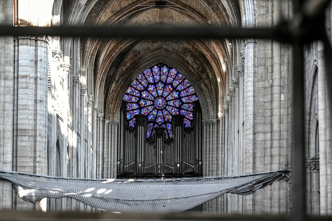 FILE PHOTO: The organ is pictured during preliminary work in the Notre-Dame Cathedral, three months after a major fire, in Paris, France July 17, 2019. Stephane de Sakutin/Pool via REUTERS/File Photo FILE PHOTO: The organ is pictured during preliminary work in the Notre-Dame Cathedral, three months after a major fire, in Paris, France July 17, 2019. Stephane de Sakutin/Pool via REUTERS/File Photo
