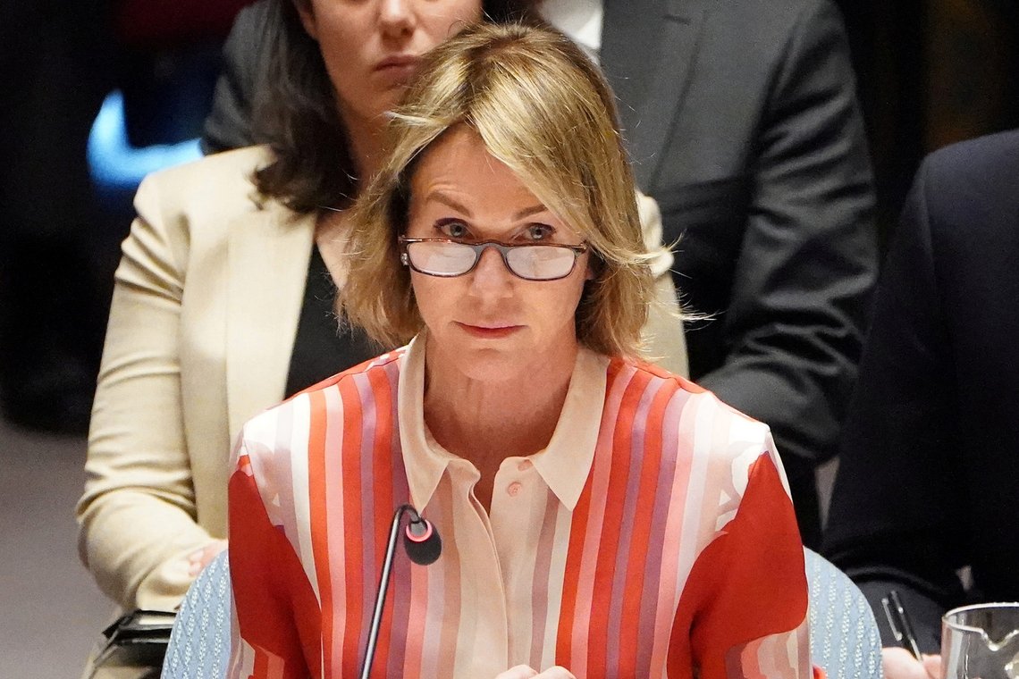 FILE PHOTO: U.S. Ambassador to the United Nations Kelly Craft speaks during a Security Council meeting about the situation in Syria at United Nations Headquarters in the Manhattan borough of New York City, New York, U.S., February 28, 2020. REUTERS/Carlo Allegri/File Photo FILE PHOTO: U.S. Ambassador to the United Nations Kelly Craft speaks during a Security Council meeting about the situation in Syria at United Nations Headquarters in the Manhattan borough of New York City, New York, U.S., February 28, 2020. REUTERS/Carlo Allegri/File Photo