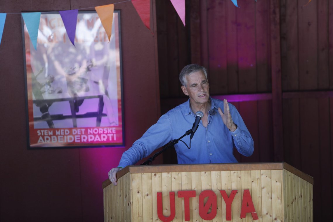 Oslo 20190802.
Jonas Gahr Støre, leder i Arbeiderpartiet, deltok fredag på AUFs leir på Utøya.
Foto: Ole Berg-Rusten / NTB Oslo 20190802.
Jonas Gahr Støre, leder i Arbeiderpartiet, deltok fredag på AUFs leir på Utøya.
Foto: Ole Berg-Rusten / NTB