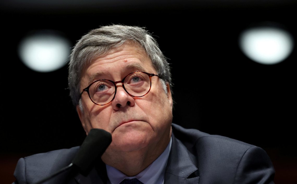 FILE PHOTO: U.S. Attorney General William Barr testifies before the House Judiciary Committee in the Congressional Auditorium at the U.S. Capitol Visitors Center, in Washington, U.S., July 28, 2020. Chip Somodevilla/Pool via REUTERS/File Photo FILE PHOTO: U.S. Attorney General William Barr testifies before the House Judiciary Committee in the Congressional Auditorium at the U.S. Capitol Visitors Center, in Washington, U.S., July 28, 2020. Chip Somodevilla/Pool via REUTERS/File Photo