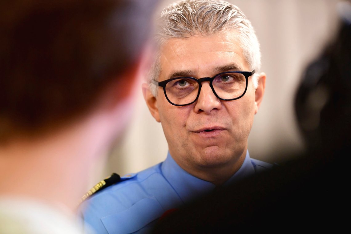 STOCKHOLM, SVERIGE 20191106.
Rikspolischefen Anders Thornberg talar om om polisens arbeter mot grova vÂldsbrott, med fokus p sprängningar, under en presstreff i Polishuset i Stockholm.
Foto: Stina Stjernkvist/TT / NTB scanpix STOCKHOLM, SVERIGE 20191106.
Rikspolischefen Anders Thornberg talar om om polisens arbeter mot grova vÂldsbrott, med fokus p sprängningar, under en presstreff i Polishuset i Stockholm.
Foto: Stina Stjernkvist/TT / NTB scanpix