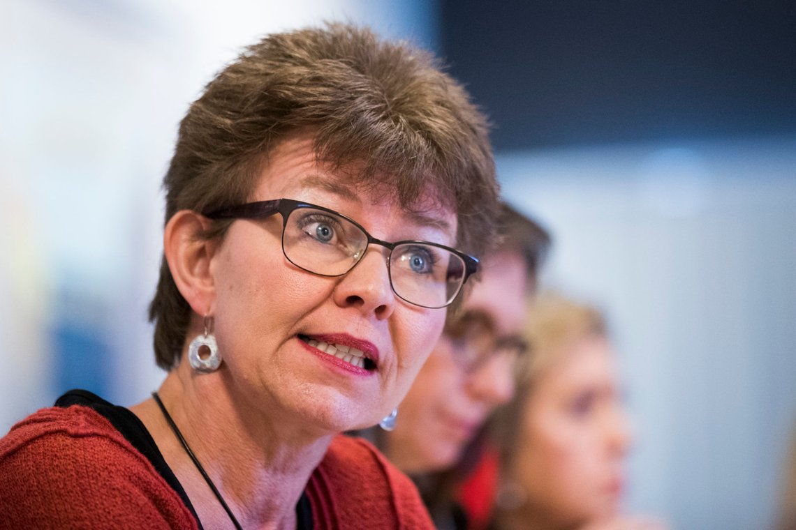Oslo 20180322.
Kathrine Kleveland (Sp) under møtet i Kringkastingsrådet i NRK-bygget på Marienlyst i Oslo torsdag.
Foto: Håkon Mosvold Larsen / NTB scanpix Oslo 20180322.
Kathrine Kleveland (Sp) under møtet i Kringkastingsrådet i NRK-bygget på Marienlyst i Oslo torsdag.
Foto: Håkon Mosvold Larsen / NTB scanpix
