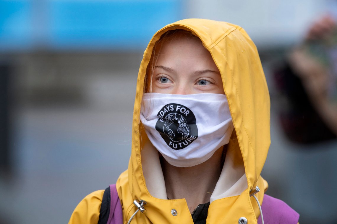 Greta Thunberg under en Fridays for future demonstrasjon i Stockholm i oktober 2020. Foto: Jessica Gow / TT via AP / NTB Greta Thunberg under en Fridays for future demonstrasjon i Stockholm i oktober 2020. Foto: Jessica Gow / TT via AP / NTB