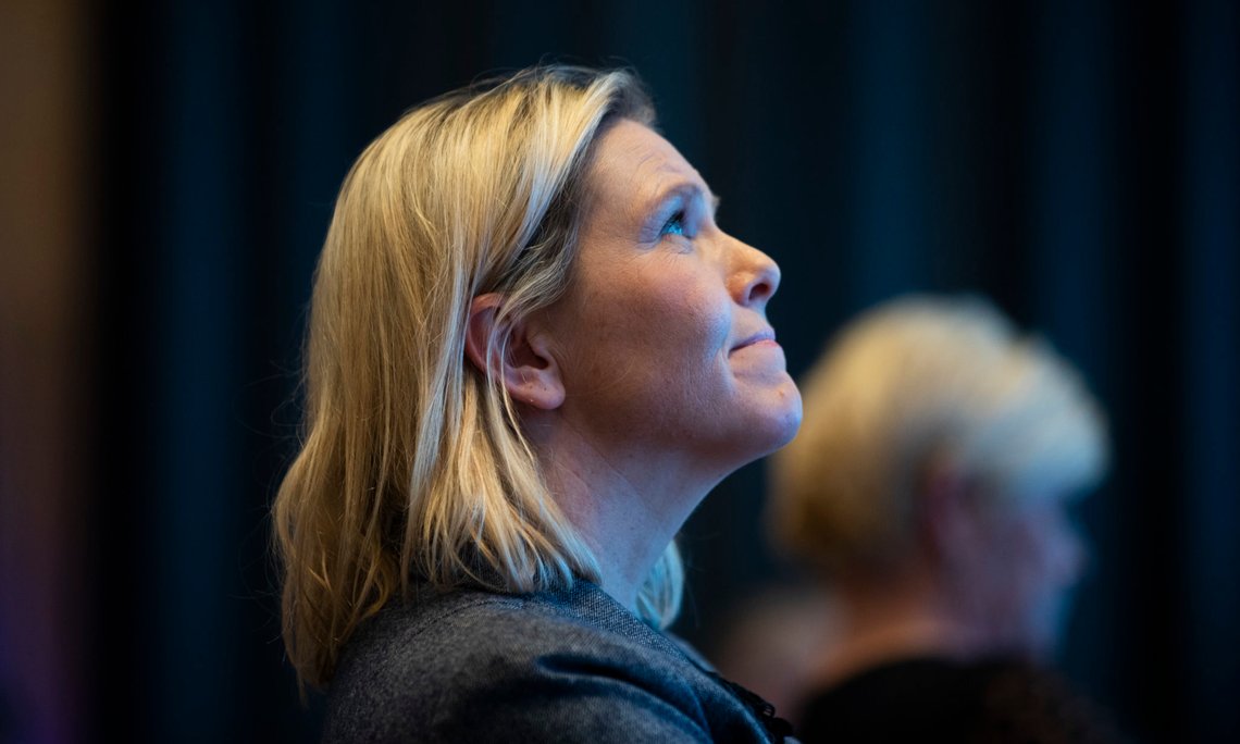 Gardermoen, NORGE 20201017.
Sylvi Listhaug under Fremskrittspartiets landsmøte på Gardermoen.
Foto: Berit Roald / NTB Gardermoen, NORGE 20201017.
Sylvi Listhaug under Fremskrittspartiets landsmøte på Gardermoen.
Foto: Berit Roald / NTB