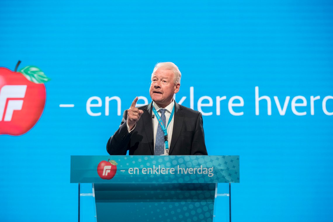 Oslo 20180429.
Carl I Hagen holder innlegg under Fremskrittspartiets landsmøte på søndag.
Foto: Vidar Ruud / NTB Oslo 20180429.
Carl I Hagen holder innlegg under Fremskrittspartiets landsmøte på søndag.
Foto: Vidar Ruud / NTB