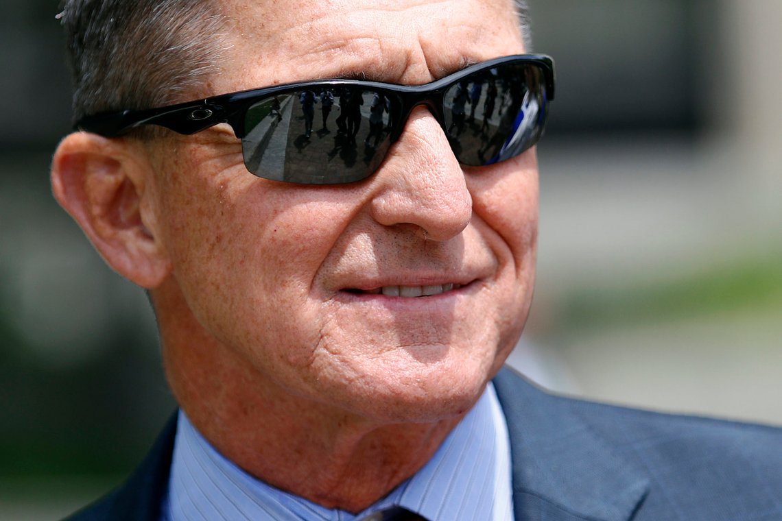 FILE - Michael Flynn, President Donald Trump's former national security adviser, departs a federal courthouse after a hearing, Monday, June 24, 2019, in Washington. President Donald Trump has pardoned Michael Flynn, taking direct aim in the final days of his administration at a Russia investigation that he has long insisted was motivated by political bias. Trump announced the pardon on Wednesday, Nov. 25, 2020 calling it his Great Honor. (AP Photo/Patrick Semansky) FILE - Michael Flynn, President Donald Trump's former national security adviser, departs a federal courthouse after a hearing, Monday, June 24, 2019, in Washington. President Donald Trump has pardoned Michael Flynn, taking direct aim in the final days of his administration at a Russia investigation that he has long insisted was motivated by political bias. Trump announced the pardon on Wednesday, Nov. 25, 2020 calling it his Great Honor. (AP Photo/Patrick Semansky)