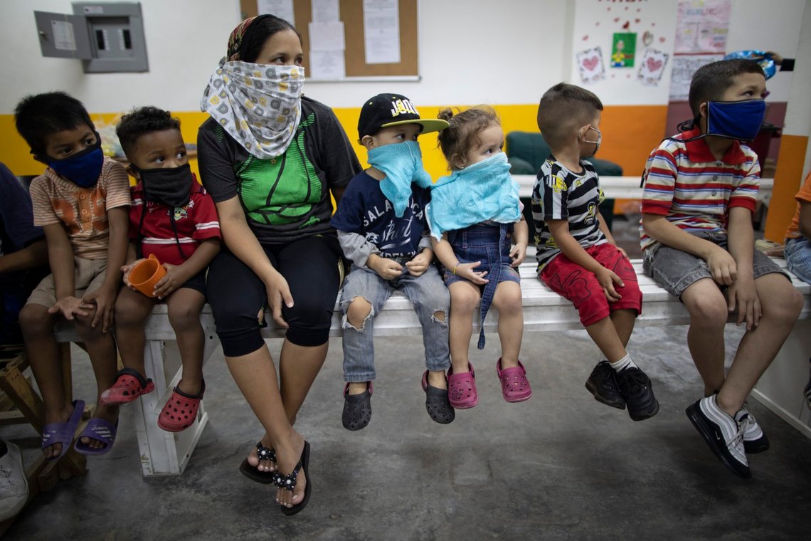 Children attend a play in a place that tutors children amid the new cornavirus pandemic, in Caracas, Venezuela, Thursday, Nov, 4, 2020. While many schools in Africa, Asia and Europe are gradually reopening, half of 36 countries in Latin American and Caribbean, the doors to classrooms remain shut. (AP Photo/Ariana Cubillos) Children attend a play in a place that tutors children amid the new cornavirus pandemic, in Caracas, Venezuela, Thursday, Nov, 4, 2020. While many schools in Africa, Asia and Europe are gradually reopening, half of 36 countries in Latin American and Caribbean, the doors to classrooms remain shut. (AP Photo/Ariana Cubillos)