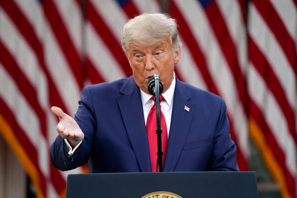 President Donald Trump speaks in the Rose Garden of the White House, Friday, Nov. 13, 2020, in Washington. (AP Photo/Evan Vucci) President Donald Trump speaks in the Rose Garden of the White House, Friday, Nov. 13, 2020, in Washington. (AP Photo/Evan Vucci)
