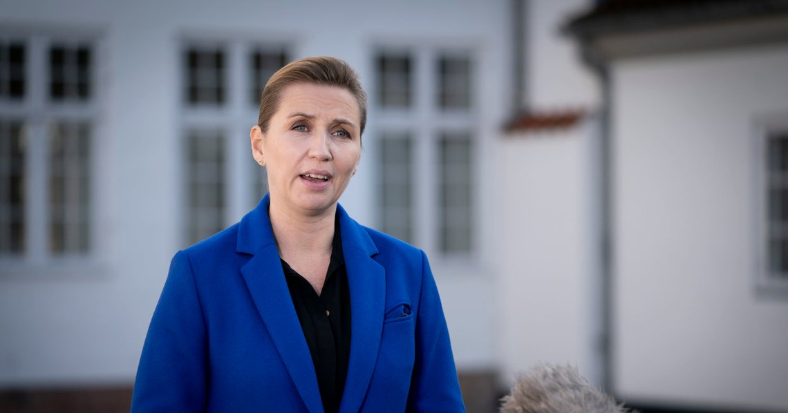 Denmark's Prime Minister Mette Frederiksen speaks to the media on the doorstep of Marienborg in Kongens Lyngby, Denmark, Sunday, Nov. 6 2020, following the results of the US election. World leaders congratulated U.S. President-elect Biden on his victory, cheering it as an opportunity to fortify global democracy and celebrating the significance of Americans having their first female vice president. (Liselotte Sabroe/Ritzau Scanpix via AP) Denmark's Prime Minister Mette Frederiksen speaks to the media on the doorstep of Marienborg in Kongens Lyngby, Denmark, Sunday, Nov. 6 2020, following the results of the US election. World leaders congratulated U.S. President-elect Biden on his victory, cheering it as an opportunity to fortify global democracy and celebrating the significance of Americans having their first female vice president. (Liselotte Sabroe/Ritzau Scanpix via AP)
