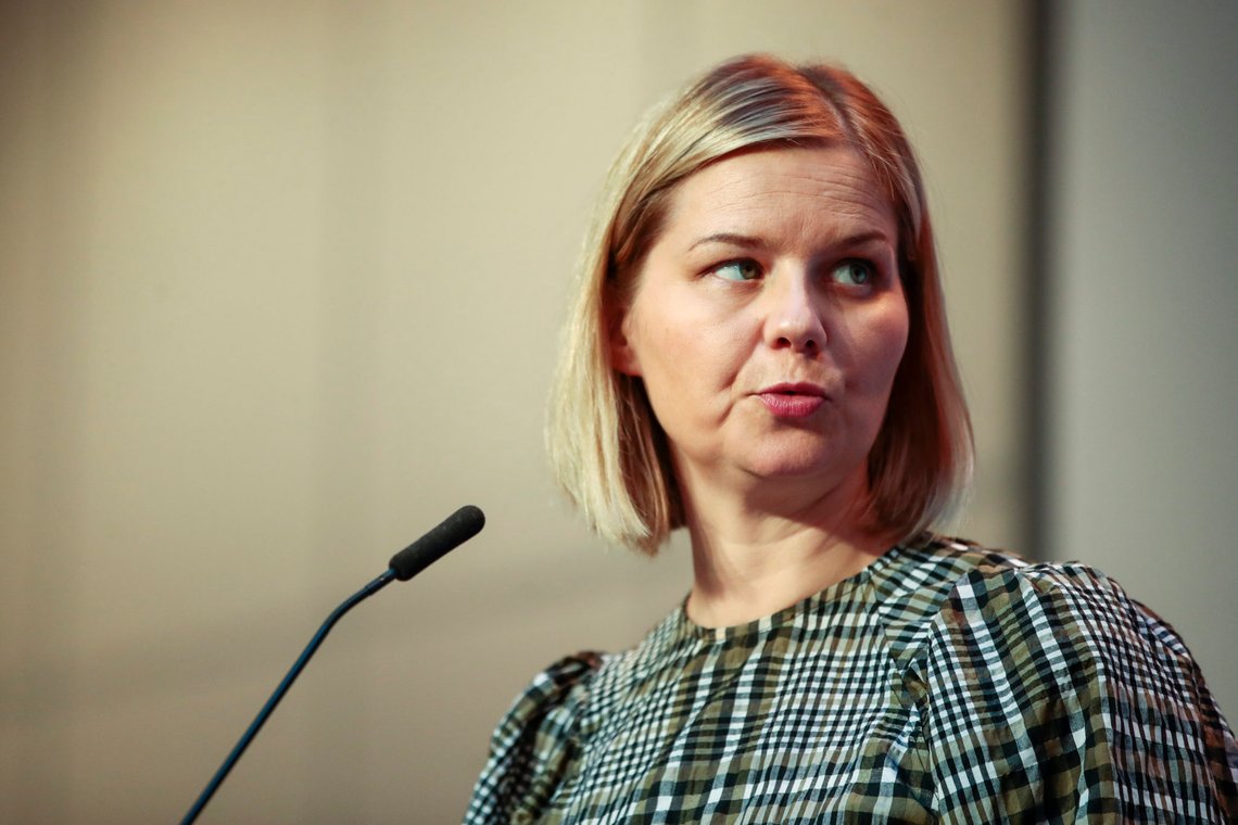 Oslo 20201029.
Kunnskapsminister Guri Melby under en pressekonferanse om koronasituasjonen.
Foto: Jil Yngland / NTB Oslo 20201029.
Kunnskapsminister Guri Melby under en pressekonferanse om koronasituasjonen.
Foto: Jil Yngland / NTB