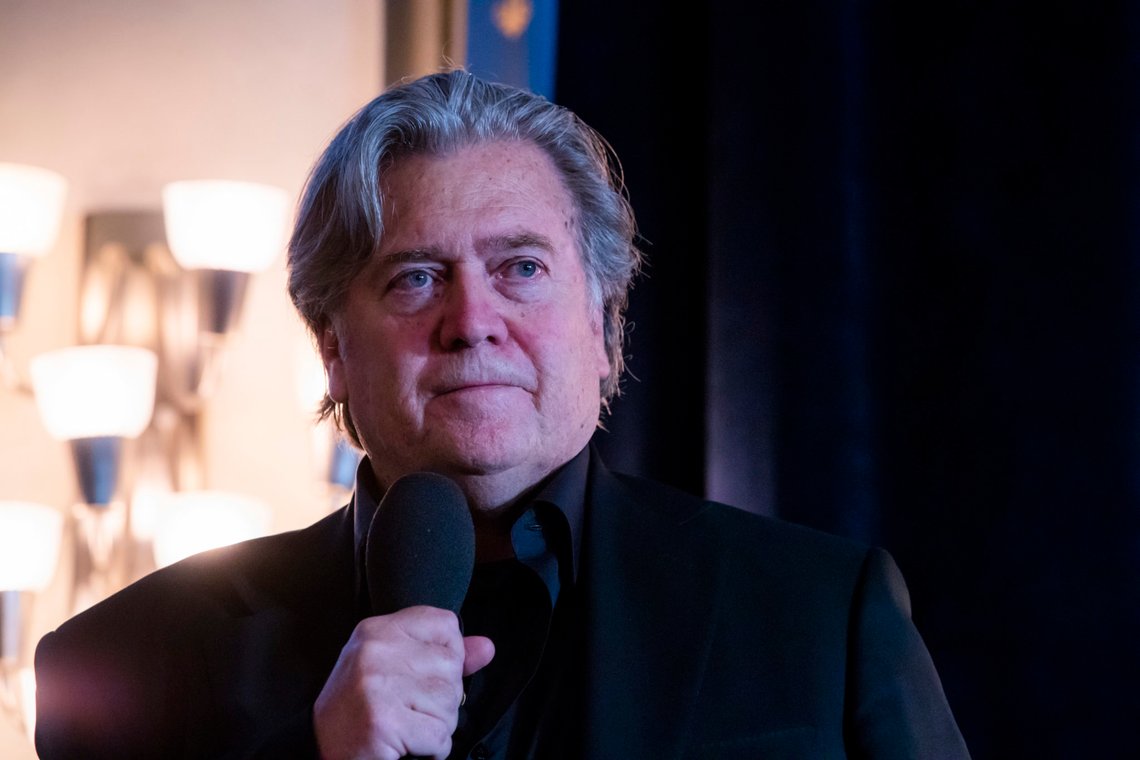 Oslo 20190510.
Steve Bannon under et arrangement i regi av nettstedet document.no i Oslo Militære Samfund fredag.
Foto: Håkon Mosvold Larsen / NTB Oslo 20190510.
Steve Bannon under et arrangement i regi av nettstedet document.no i Oslo Militære Samfund fredag.
Foto: Håkon Mosvold Larsen / NTB
