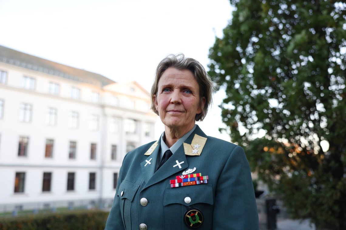Oslo 20201012.
Generalmajor Elisabeth Gifstad Michelsen, sjef Heimevernet før hun skal holde foredraget i Oslo Militære Samfund mandag kveld.
Foto: Ørn E. Borgen / NTB Oslo 20201012.
Generalmajor Elisabeth Gifstad Michelsen, sjef Heimevernet før hun skal holde foredraget i Oslo Militære Samfund mandag kveld.
Foto: Ørn E. Borgen / NTB