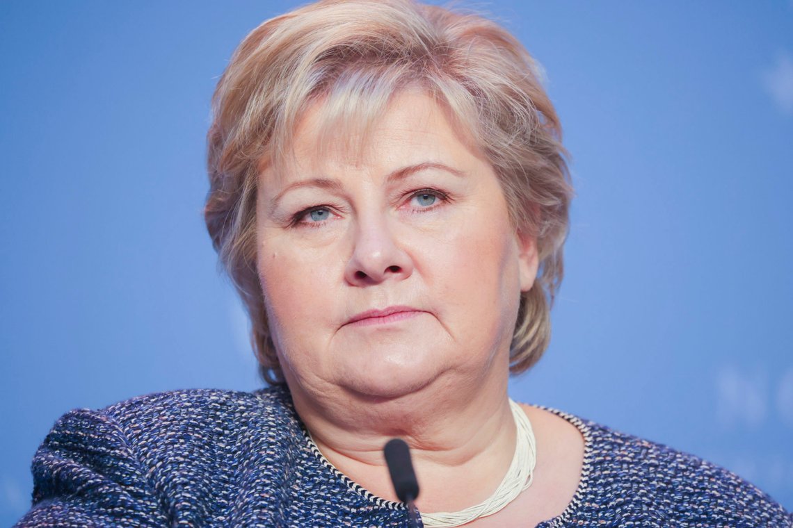 Oslo 20201105.
Statsminister Erna Solberg under en pressekonferanse om koronasituasjonen og nye tiltak som settes i gang, etter økning av smitte i Norge.
Foto: Ørn E. Borgen / NTB Oslo 20201105.
Statsminister Erna Solberg under en pressekonferanse om koronasituasjonen og nye tiltak som settes i gang, etter økning av smitte i Norge.
Foto: Ørn E. Borgen / NTB