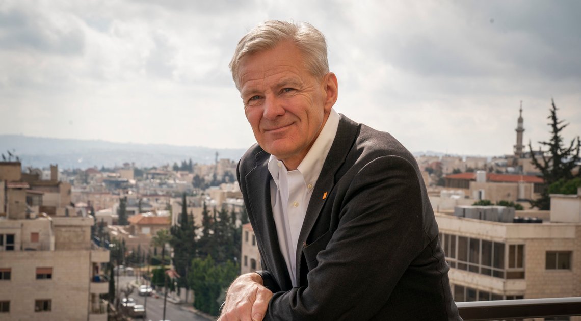 Amman, Jordan 20200302.
Generalsektretær i Flyktningehjelpen Jan Egeland i Jordans hovedstad Amman. Jordan har tatt i mot flere hundre tusen flyktninger fra Palestina, Irak, Syria de siste årene.
Foto: Heiko Junge / NTB Amman, Jordan 20200302.
Generalsektretær i Flyktningehjelpen Jan Egeland i Jordans hovedstad Amman. Jordan har tatt i mot flere hundre tusen flyktninger fra Palestina, Irak, Syria de siste årene.
Foto: Heiko Junge / NTB