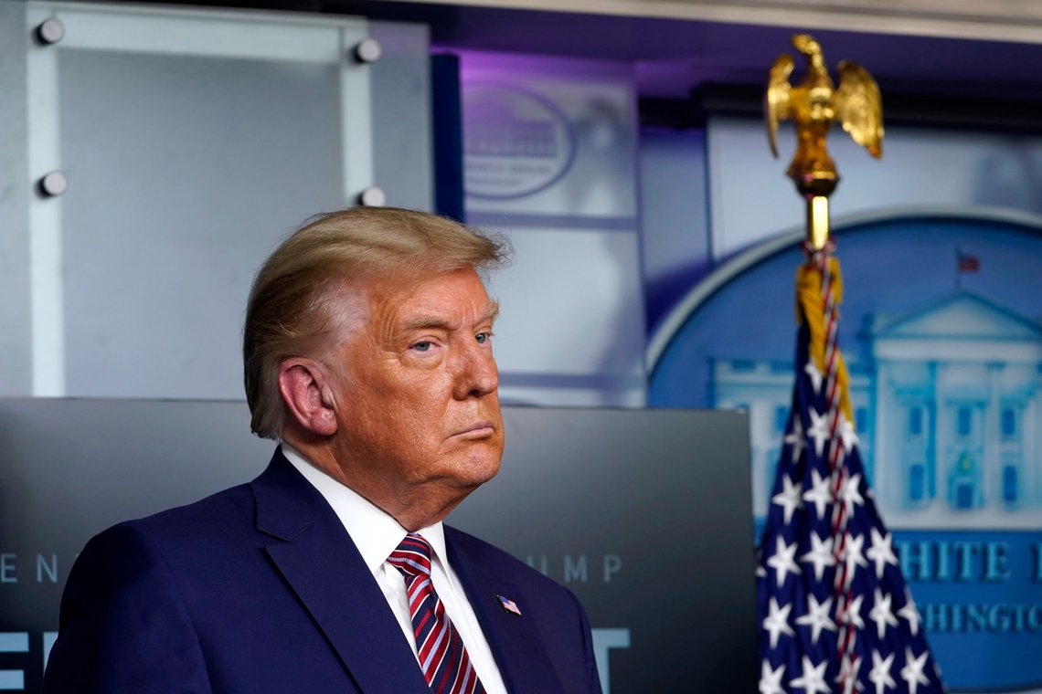 President Donald Trump listens during a news conference in the briefing room at the White House in Washington, Friday, Nov. 20, 2020. (AP Photo/Susan Walsh) President Donald Trump listens during a news conference in the briefing room at the White House in Washington, Friday, Nov. 20, 2020. (AP Photo/Susan Walsh)
