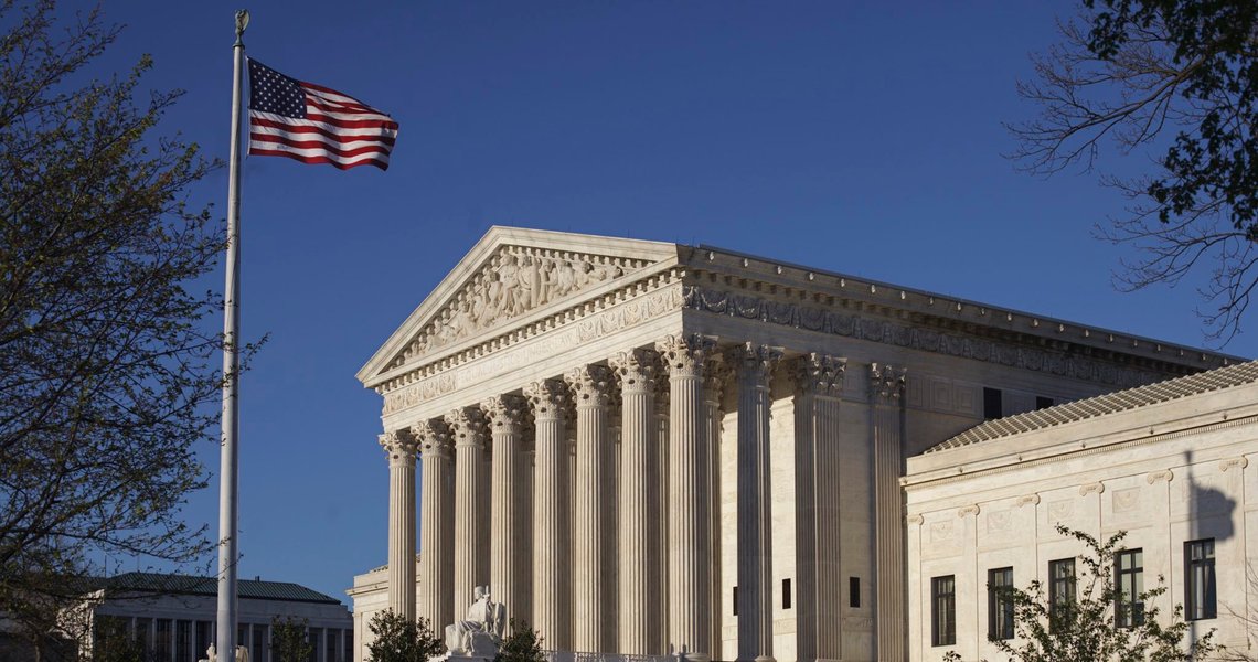 In this photo taken on Tuesday, April 4, 2017, the Supreme Court Building is seen in Washington. The Supreme Court is expected to decide in the next few days whether the Trump administration can enforce a ban on visitors to the United States from six mostly Muslim countries. The legal fight has been going on since President Donald Trump rolled out a ban a week after his inauguration. (AP Photo/J. Scott Applewhite) In this photo taken on Tuesday, April 4, 2017, the Supreme Court Building is seen in Washington. The Supreme Court is expected to decide in the next few days whether the Trump administration can enforce a ban on visitors to the United States from six mostly Muslim countries. The legal fight has been going on since President Donald Trump rolled out a ban a week after his inauguration. (AP Photo/J. Scott Applewhite)