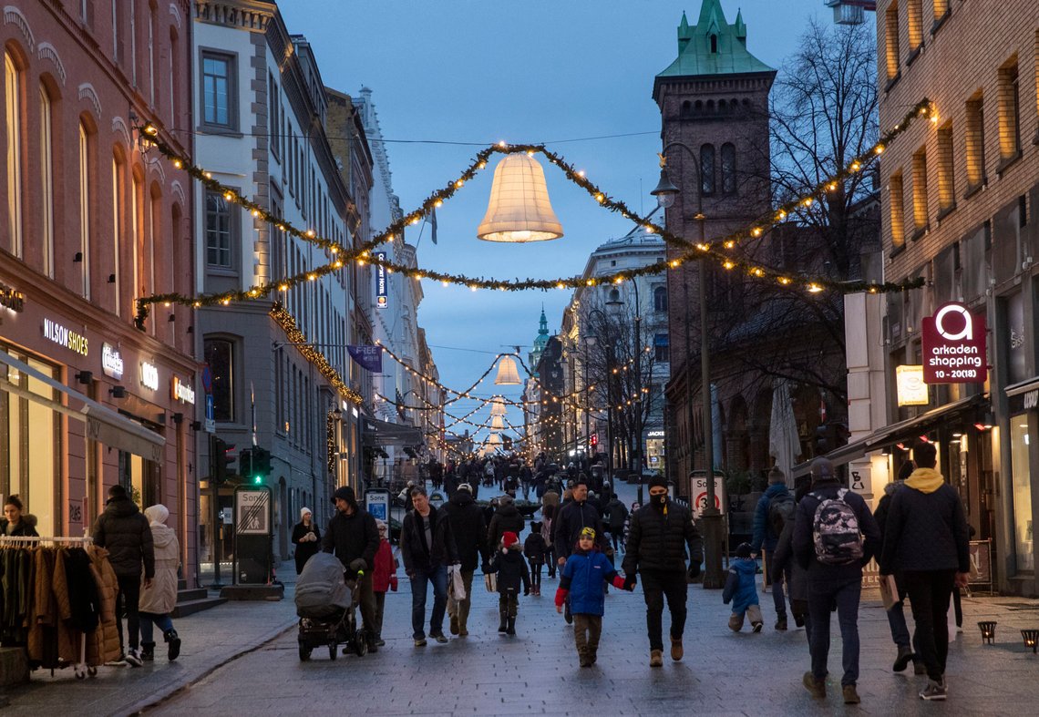 OSLO, NORGE 20201220.
Folk på Karl Johansgt. siste søndag før jul.
Foto: Berit Roald / NTB OSLO, NORGE 20201220.
Folk på Karl Johansgt. siste søndag før jul.
Foto: Berit Roald / NTB