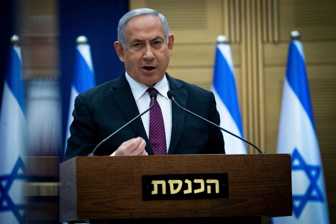 Israeli Prime Minister Benjamin Netanyahu delivers a statement to his Likud party in Jerusalem, Wednesday, Dec. 2, 2020. (Yonatan Sindel/Pool Photo via AP) Israeli Prime Minister Benjamin Netanyahu delivers a statement to his Likud party in Jerusalem, Wednesday, Dec. 2, 2020. (Yonatan Sindel/Pool Photo via AP)